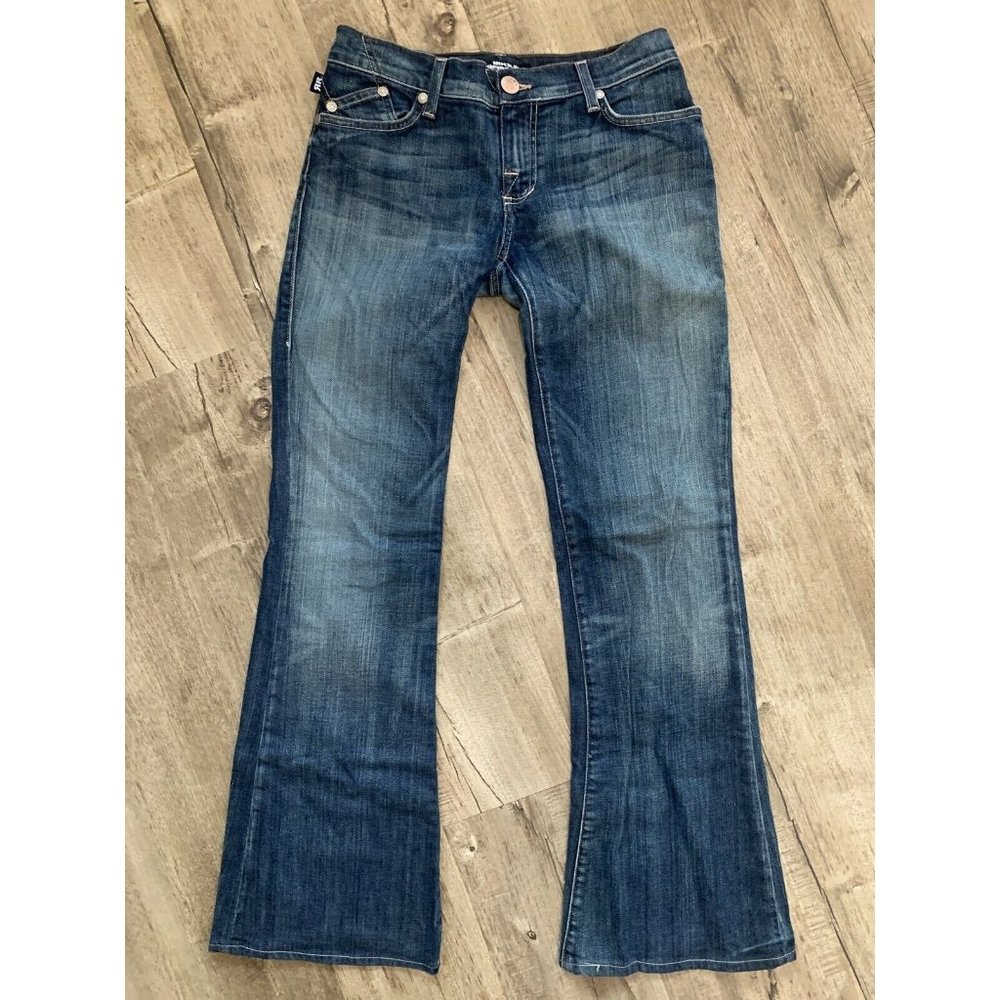 Rock & Republic Roth Rthva Jeans Low Flare Blue Size 28 Cut 000291